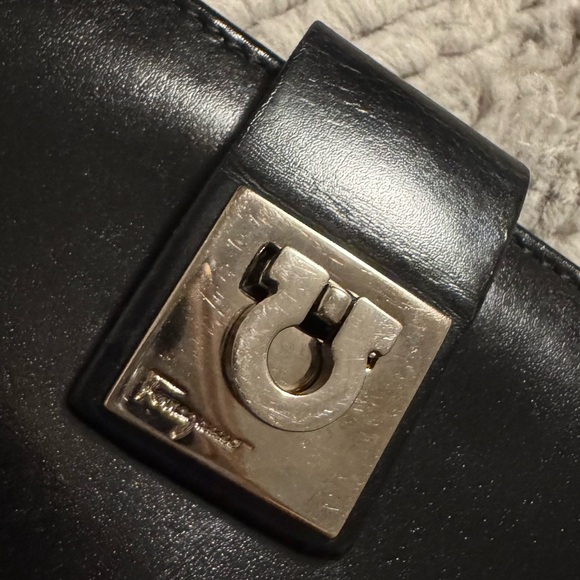 Salvatore Ferragamo Long BLack Leather Wallet - Picture 13 of 13